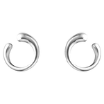 These are the Georg Jensen Sterling Silver Mercy Earrings.