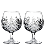 royal scot crystal edinburgh 2 brandy glasses