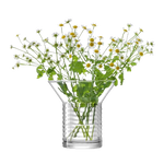 This Union Ribbed Cylinder Glass Vase 13.5 cm by LSA is great for displaying foliage from your garden.