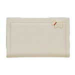 The Heritage Lane Chalk Medium Bifold Purse by Radley, with gold foil brand name and Scottie dog with stitched red collar.
