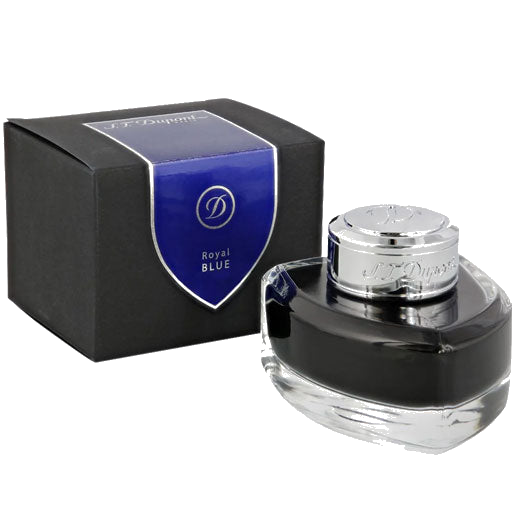 s t dupont royal blue ink bottle with box