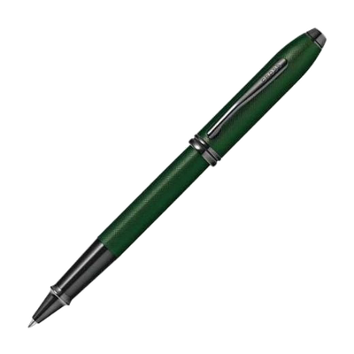 1 townsend matte green micro knurl rollerball pen at0045 63