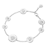 This White Daisy & Sterling Silver Bracelet by Georg Jensen looks great on its own or can be paired with other jewellery pieces from the Daisy range.