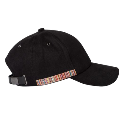 paul smith black cotton baseball cap