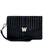 WOLF's Black Mimi Cross Body Bag with Wristlet comes with a body strap.