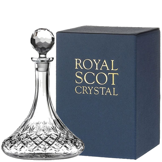 royal scot crystal edinburgh 85cl ships decanter packaging
