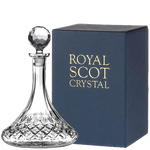 This Royal Scot Crystal Edinburgh 85cl Ships Decanter will be presented inside a blue gift box.