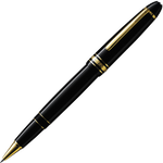 Montblanc Meisterstuck Le Grand gold plated rollerball pen.