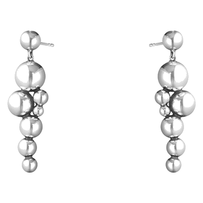 georg jensen moonlight grapes oxidised sterling silver drop earrings
