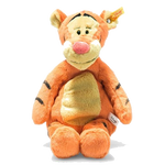 Steiff's Soft Cuddly Friends Disney Originals Tigger is made out of orange soft plush and has a snuggly feel.