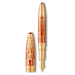 Montblanc's Meisterstück The Origin Collection Solitaire LeGrand Coral Fountain Pen has a gold nib with the 4810 engraving in celebration of 100 years.