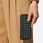 The Extreme 3.0 Black Leather Two Pen Pouch with Zip by Montblanc.