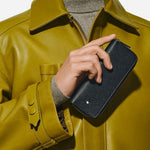 The Sartorial Black Leather Two Pen Pouch with Zip by Montblanc.