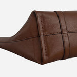 The base of the Hanbury Row Chocolate Brown Large Reversible Open Top Tote Bag.