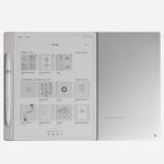 The Montblanc logo on the 64 GB Digital Paper Tablet in Cool Grey with Digital Pen.