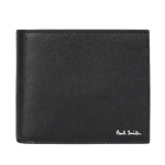 This 'Mini Blur' Interior 8CC Black Leather Wallet by Paul Smith has been made from cowhide leather.