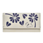 The Cut Out Floral Chalk Leather Large Flapover Purse by Radley.