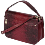 paul smith mock lizard burgundy saddle bag back