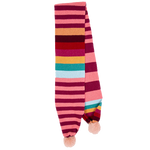 This Pink Stripe Knitted Wool Pom-Pom Scarf was designed by Paul Smith.