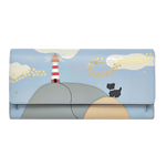 This Radley Lighthouse Smoke Blue Large Matinee Purse is made from smooth cowhide leather with an applique and screen printed design.