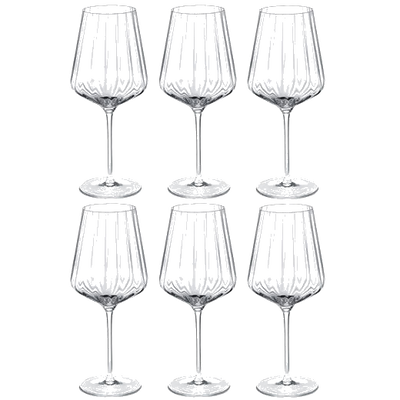 georg jensen set of 6 bernadotte white wine crystal glasses