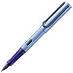 LAMY's AL-Star Aquatic Special Edition Fountain Pen is made out of aluminium and has a slight metallic surface.