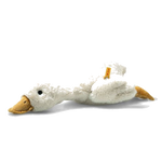 This Soft Cuddly Friends Gilda the Goose, 47cm by Steiff is made of soft plush in white and golden yellow.