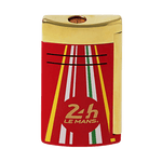 This S. T. Dupont 24 Heures du Mans Red & Gold Maxijet Lighter has the gold-stamped 24 Heures du Mans logo on the front.
