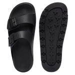 3 boss textured black surfley sandals with adjustable straps 50505540 01 001