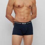 boss 3 pack cotton stretch trunks white black navy model 2