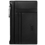 montblanc black mst 8cc zipped card holder back