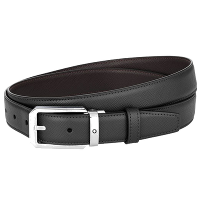 montblanc business line trapeze reversible saffiano belt