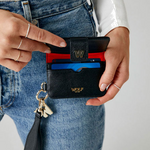 wolf 1834 black mimi credit card holder with wristlet model