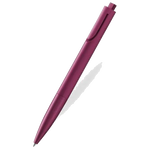 This LAMY Noto Burgundy Ballpoint Pen has a matching burgundy clip that cuts into the barrel to keep the sleek triangular shape.