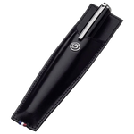 This Black Leather Line D Single Pen Slot was designed by S.T. Dupont Paris.