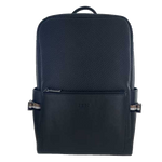 This Hugo Boss leather backpack comes with a monogrammed design.