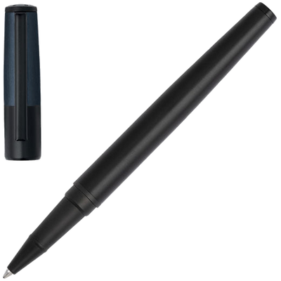 boss black navy gear minimal rollerball pen