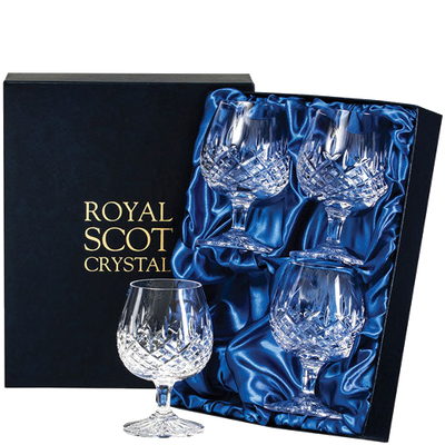 royal scot crystal 4 london brandy glasses packaging