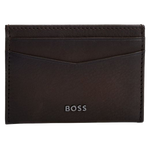 This BOSS Crosstown Brown Suede 4CC Card Holder has a smooth suede exterior with an ombre tanned look.