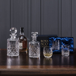 royal scot crystal london square decanter with 2 tumblers lifestyle