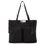 tumi cody voyageur black gunmetal tote bag phone pocket