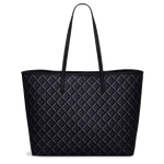 Radley's Southwell Gardens Geo Black Large Tote Bag has two large gran handles that are made of PU bonded leather.