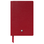 The Montblanc red leather A7 lined notebook.