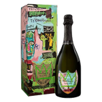 This Dom Perignon Vintage 2015 Special Edition Green, Tribute to Jean-Michel Basquiat has a unique print on the boxed packaging with a matching label on the bottle.
