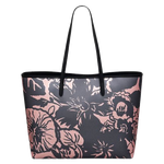 2 southwell gardens black floral large open top tote bag 110854