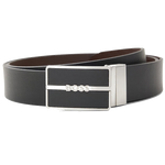 This Glor Reversible Belt with Interchangeable Plaque & Pin Buckles was designed by BOSS.