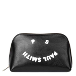 This Paul SmithWomen's 'PS Happy' Black Make-Up Bag features a gold zip.