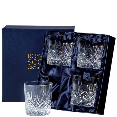 royal scot crystal 4 edinburgh large tumblers packaging