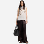 The BOSS Lenah Black Leather New Tote Bag with Metallic Logo by BOSS.