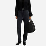 The Black and Beige Palmah Tote with Logo Straps by BOSS.